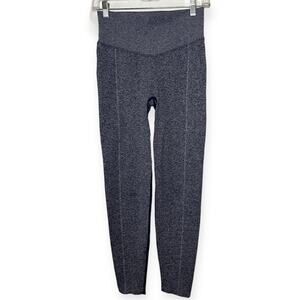 VS PINK Active High Rise Seamless Leggings Blue Heather Compression Fit Sz M